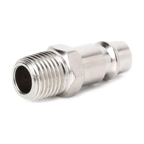 5Pcs/Set 1/4" BSP Femal/Male Air Line Hose Compressor Couplers Connectors Silver Plated Euro Male Quick Release Fittings