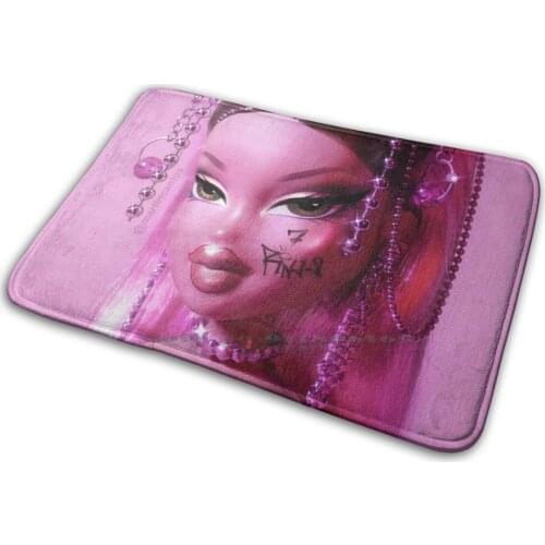 7 Rings Bratz Mat Rug Carpet Anti-Slip Bedroom Entrance Door Mat Bratz Y2k 2000s Yasmin Pink Aesthetic