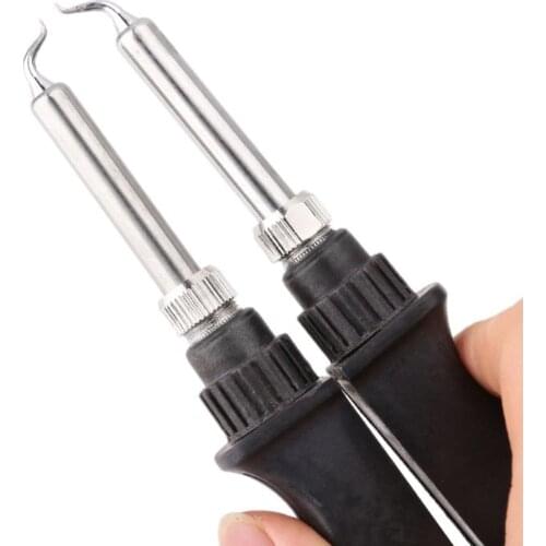 902 ESD SMD Double Soldering Iron Tweezer Handle Clip Heating Plier Soldering Station Accessories