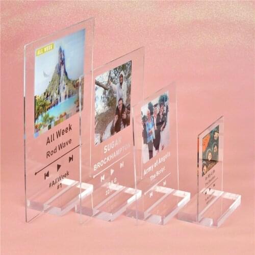 Custom Spotify Code Acrylic Music Board Personalized Personal Photos Couple Photo Favorite Song Album Cover Photo Album Plaque