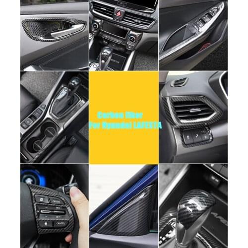 Accessories For Hyundai LAFESTA 2018 2019 Carbon Fiber Grain Trim Interior ABS Decroation Cover LHD
