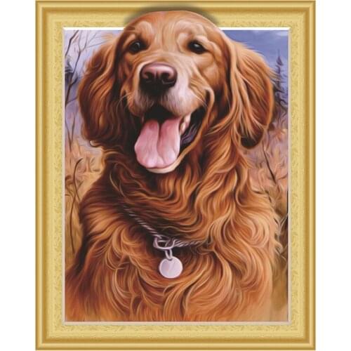 Animal Dog 5D Diamond Painting Full Round Square Diamond Mosaic Picture Of Rhinestones Embroidery 30 x 40 cm Cartoon