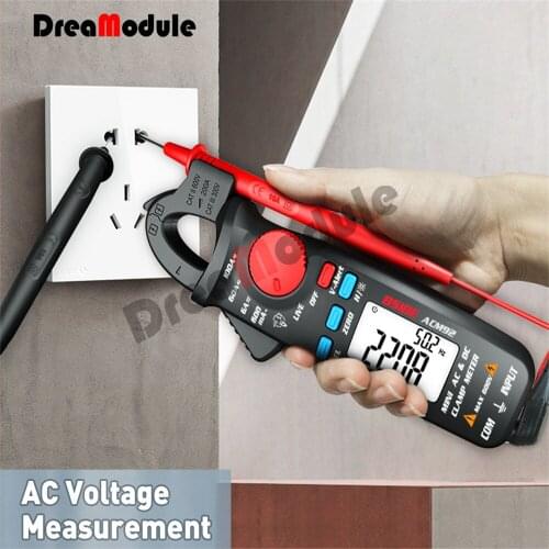 ACM92 Digital RMS Clamp Meter DC AC Current 100A 0.1/1mA Car repair Ammeter Multimeter voltage Ohm Hz NCV Continuity Tester