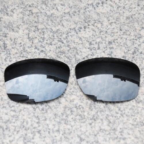 E.O.S Polarized Enhanced Replacement Lenses for Oakley Jupiter Squared Sunglasses - Black Chrome Polarized Mirror