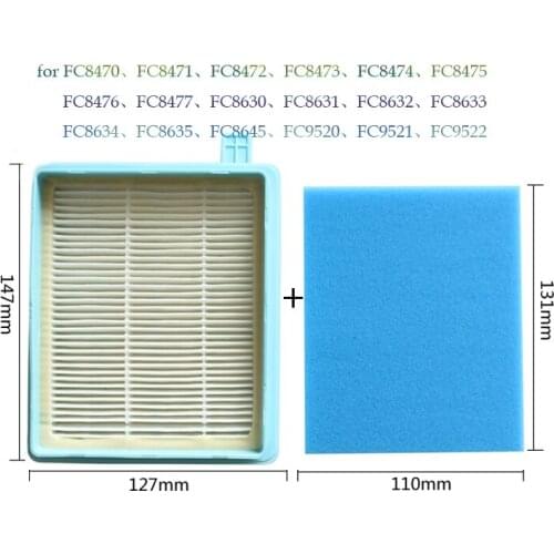 2 set for philips filter FC8470 FC8471 FC8472 FC8473 FC8474 FC8476 FC8477 vacuum cleaner Parts hepa filters with cotton