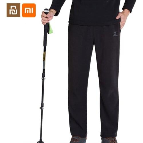 Youpin mijia fleece pants outdoor thick and warm men and women fleece pants with straight straight solid color winter pants