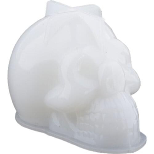 K3ND Skull Epoxy Resin Mold Halloween Candle Silicone Mould DIY Crafts Plaster Mold