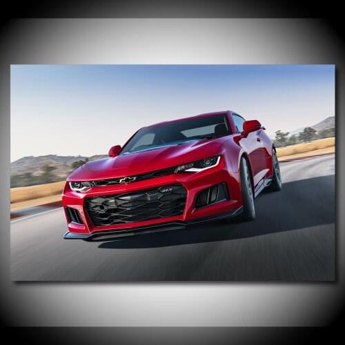 Chevrolets Camaro Red Muscle Cars Vehicles Supercar Canvas Posters and Prints Wall Art Painting For Living Room Decor