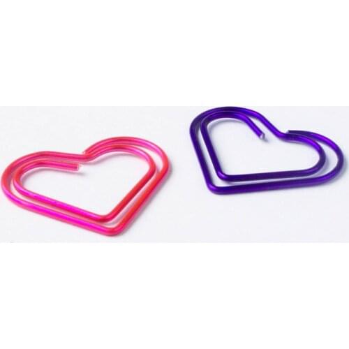 Creative Lovely Clip Industry Multi-Shape Multi-color Cartoon Unusual Shape Clip Heart-Shaped Paper Clip