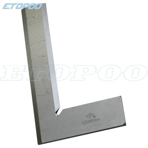 Stainless Steel 1PCS 125 x 80mm Bladed 90 Degree Angle Try Square Ruler