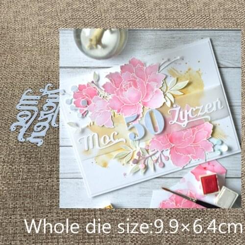 New Design Craft Metal Cutting Dies Polish word bunch of wishes Scrapbooking Album Paper DIY Card Craft Embossing Die Cuts