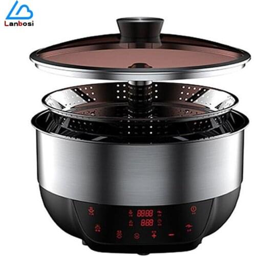 Multifunctional Lifting Cooking Pot Electric Hot Pot 8-Speed Firepower Food Grade 304 Stainless Steel Large Diameter