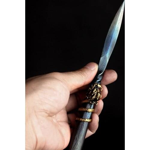 Luxury Metal Tea Knife Needle Ceremony Home Vintage Chinese Puer Thickening Handmade Tea Knife Prying Cadeau Teaware DG50CD