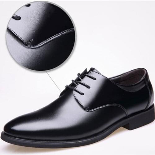 2020 Pu Leather Men Dress Shoes Formal Wedding Party Shoes For Men Retro Brogue Shoes Luxury Brand Mens Oxfords casual shoes