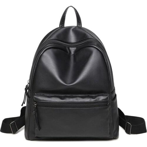 519 Famous Brand Preppy Style Leather School Backpack Bag For College Simple Design Men Casual Daypacks mochila female New