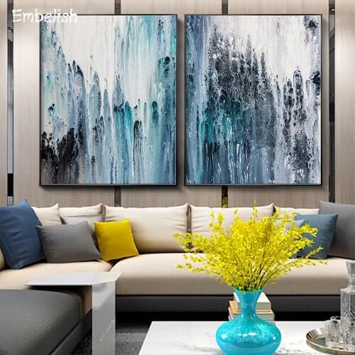 2 Pieces Nordic Style Abstract Wall Art Posters For Living Room HD Print On Canvas Paintings Modern Home Decor Pictures