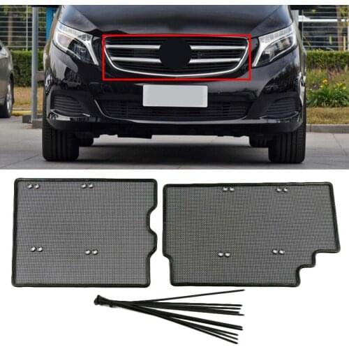 Stainless Front Grille Insert Net Insect Screening Mesh Cover Trim For Mercedes Benz V260 W447 2014-2020