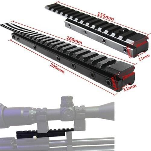 Dovetail Extend Weaver Scope Mount Picatinny Rail Adapter 11mm to 20mm Converter Tactical Bases Rifle Airsoft