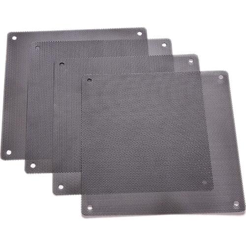 120x120mm 10PCS Computer PC Dustproof Cooler Fan Case Cover Dust Filter Cuttable Mesh Fits Standard 120mm Fans + 4 Screws