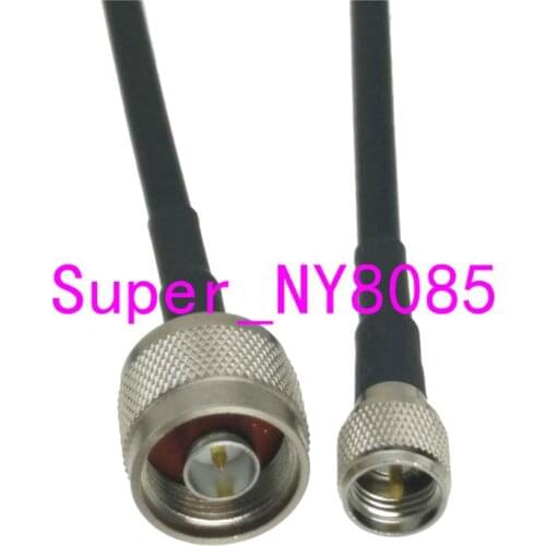 RG58 N Male Plug to Mini UHF Male plug straight RF Jumper pigtail Cable 6inch~20M