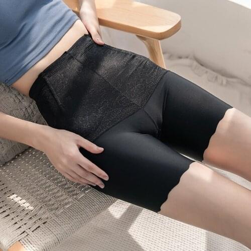 Women High Waist Body Shaper Shorts Ladies Casual Ice Silk Breathable Slim Underwear Tummy Corset Shapewear Panty Hot