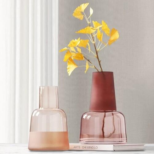 Nordic Vase Glass Home Decor Living Room Decoration Vaese Terrarium Desktop Pink Flower Pot декор дома ваза горшок для цветов