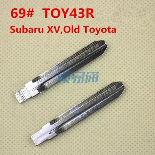 Engraved Line Key NO.69 For Subaru XV,Old Toyota Key Blanks For 2-in-1 Lishi TOY43R[10pcs]