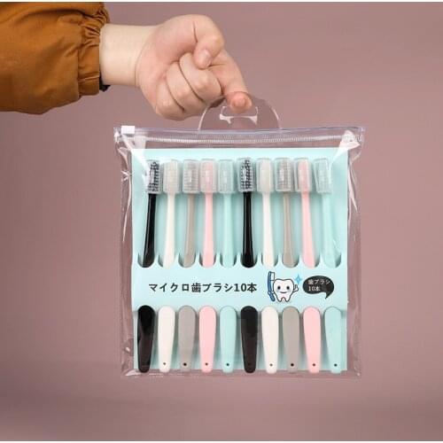 Makaron toothbrushes Ten adult ice cream toothbrushes with fine soft bristles