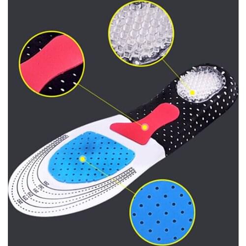 1Pair Silicone Non-Slip Gel Soft Basketball Football Sports Silicone Soft Insole Massaging Insole Thickening Shock Absorption