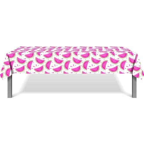 1pcs/lot Baby Shower Events Party Decorations Watermelon Theme Table Cover Kids Boys Favors Tablecloth Birthday Party Supplies