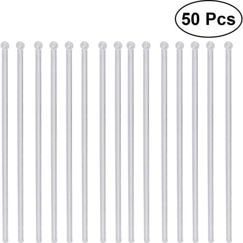 50/100/150Pcs Transparent Cocktail Drink Bar Muddler Round Head Stirring Mixing sticks Ladle Stirrer Swizzle Stick