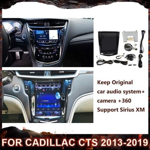 2 din Android 9.0 Car Radio For Cadillac CTS 2013-2019 Installation video provided PX6 Multimedia Player Auto GPS Navigation