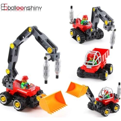 BalleenShiny DIY Assembled Building Block Toys Child Mechanical Engineering Vehicle Series Creative Tool Educational Toys Gift