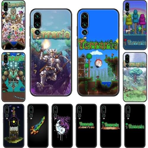 Game Terraria Phone case For Huawei P 8 10 20 30 Smart Plus 2019 Z Lite Pro 2017 2019 black pretty waterproof soft shell art