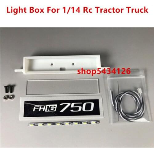 Plastic Roof Light Box Kits For 1/14 Rc Tractor Trailer Truck Tamiya Volvo 750 Actros FH16 56360 Upgrade Parts & Accessories