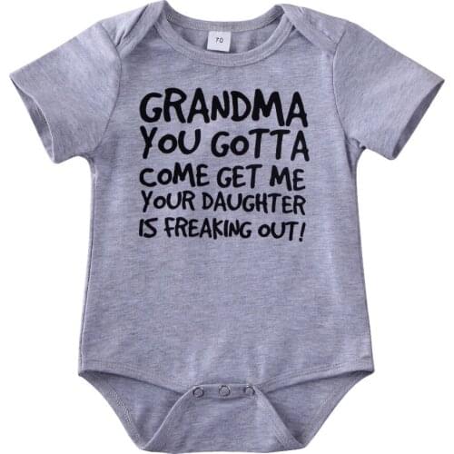 Summer Newborn Baby Boys Short Sleeve Jumpsuit Letters Bodysuit Casual Clothes 0-24M Clothing