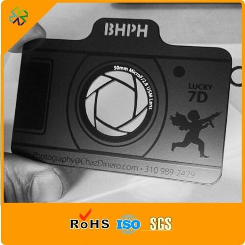 Personal Identification Employee Name Plates Badges spot UV black metal business card