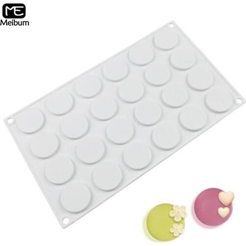 Meibum 24 Cavity Oblate Shape Pastry Silicone Mold DIY Chocolate Muffin Cake Mould Mousse Dessert Modle Kitchen Baking Tools