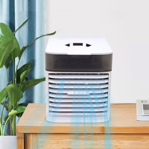 Mini Air Conditioner Air Cooler Fans USB Portable Air Cooler Conditiioner Table mini Fan For Office Home 7 Color light