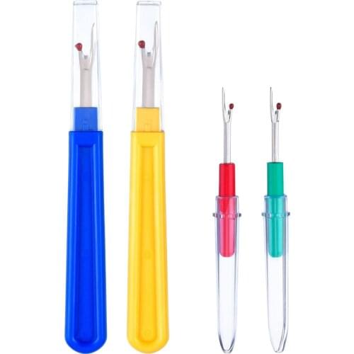 2pcs Plastic Handle Thread Cutter Seam Ripper Stitch Sewing Accessories Kits Plastic Thread Yarn Cutter DIY Sewing Tools