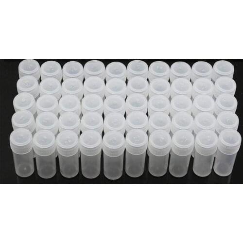 20/50Pc 5ml Plastic Bottle Sample Jar 5g Small Barrel Vials Medicine Pill Liquid Powder Capsule Storage Container Packing Bottle