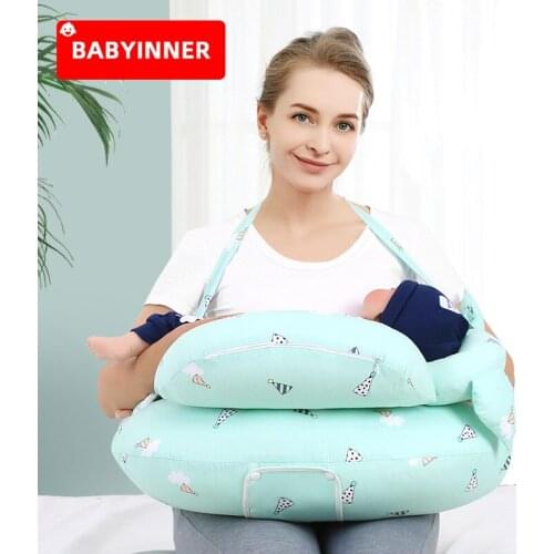 Babyinner Breastfeeding Pillow Multi Baby Nursing Pillows Adjustable Infant Feeding Waist Cushion Removable Pregnant Pillow