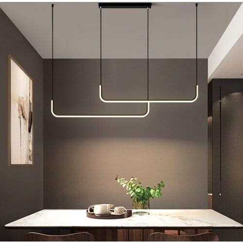 Ceiling chandelier modern LED living room dining room simple 110V desk lamp office decorative bar simple light bar Pendant light