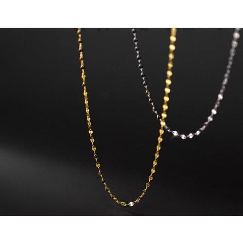 100% Real 925 Sterling Silver Simple Star Necklace Length 41.5CM Clavicle Chain Fashion Jewelry For Girls Daughter