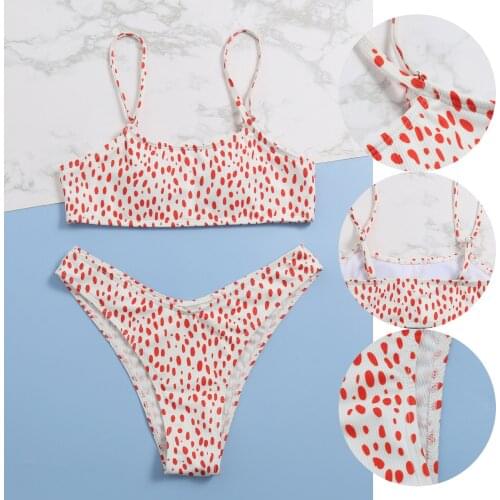 Sagace red dot womens sexy non positioning printed Bikini Swimsuit new collection of sexy summer split bikini