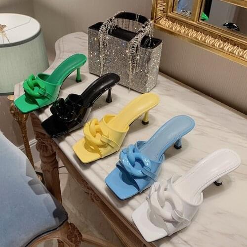 Women Sandal 2021 Slippers Women Flip Flop Summer Shoes For Women Casual Flip flops Square Toe Flat Slides Female Flip-Flops