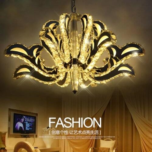 Modern Swan Lake crystal lighting art personality living room lights bedroom lights duplex floor atmosphere led chandelier