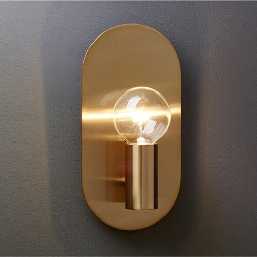 Modern Vintage Loft Wall Light Copper Retro Glass Ball Wall Lamp Alcony Aisle Porch Mirror Light E27 LED Sconce Lamp Fixtures