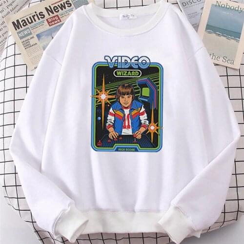 Grim Evil Series Hoodies Men/women Funny Video Wizard Asian Size Sweatshirt Harajuku Horror Psychedelic Pullovers Unisex