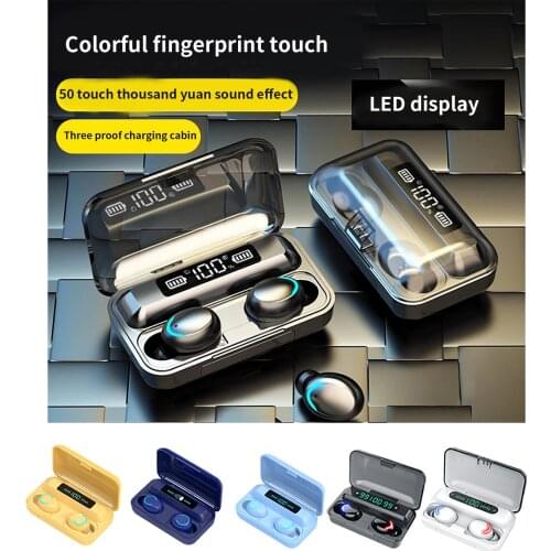 F9-5c Type Wireless Headphones Bluetooth 5.0 Earphone Tws Hifi Mini In-ear Sports Running Headset Support Ios/android Phones#g3